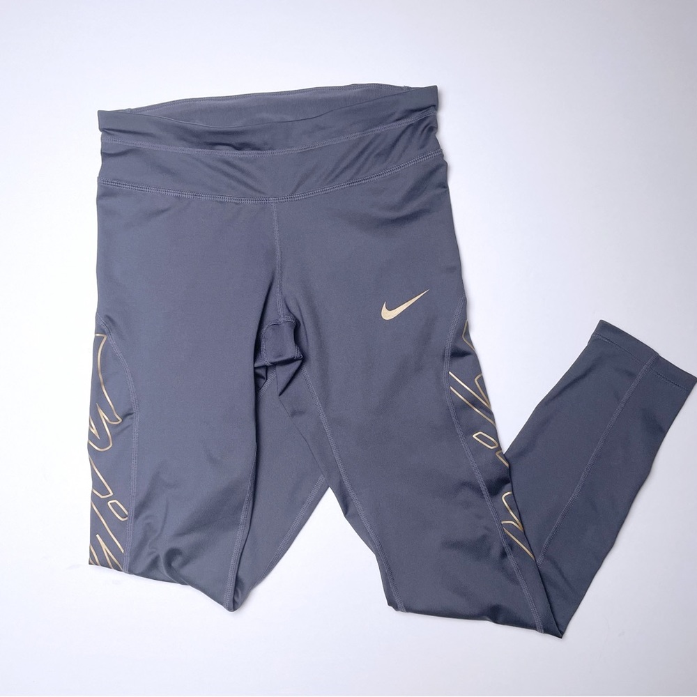 Nike Dri Fit Leggings With Gold Lettering